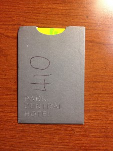 Hotel keycard envelope