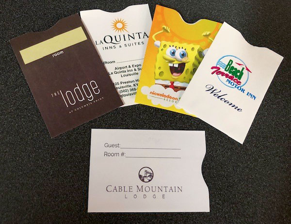 Custom Hotel Key Card Envelope Printing