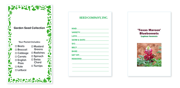 Printable Seed Packet Envelopes